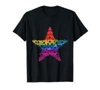 Pride Stars Love Gay Lesbian LGBTQ Lovers Retro 80s Cute T-Shirt