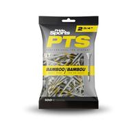 PRIDE PTS BAMBOO GOLF TEES - BUMPER PACKS - YELLOW 2.75″ (100 PACK)