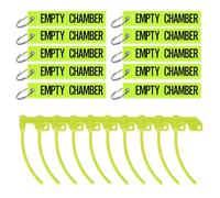 Pridefend Chamber Safety Flag with Reflective Light Bright Green Tags for Rifle Handgun Shotgun - Universal Gun Accessories (10 Packs, Reflective Green)