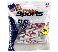 PrideSports 2-3/4" Star & Stripes Tees, White,PS23445STAR