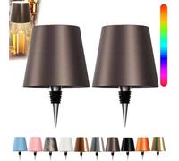 Pridola Wireless Bottle Lamp Shade 2PCS, RGB/3 Color Stepless Dimming, Touch Control Wine Bottle Lampshade for Parties, Bars, Restaurants