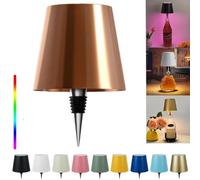 Pridola Wireless Bottle Lamp, Wireless Bottle Lampshade, RGB/3 Color Stepless Dimming Pridola Wine Bottle Lamp, Rechargeable Touch Control LED Wireless Wine Bottle Lampshade for Bars Restaurants