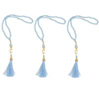Prien 3 Pcs Prayer Beads, Islamic Gifts, 99 Beads Tasbeeh for Muslim, Islam Dhikr Counter, Bulk Tasbih Gift Set, Rosary for Women Men, Mawlid Favor for Prayer Rug, Ramadan, Hajj, Eid (Light Blue)
