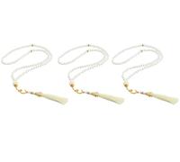Prien 3 Pcs Prayer Beads, Islamic Gifts, 99 Beads Tasbeeh for Muslim, Islam Dhikr Counter, Bulk Tasbih Gift Set, Rosary for Women Men, Mawlid Favor for Prayer Rug, Ramadan, Hajj, Eid (Cream)