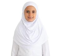 Prien Easy To Wear Hijab For Girls, Muslim Scarf for Kids, Instant Hijabs For Women, Viscose Children Scarves For Ramadan Eid (White)