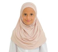 Prien Easy To Wear Hijab For Girls, Muslim Scarf for Kids, Instant Hijabs For Women, Viscose Children Scarves For Ramadan Eid (Beige)