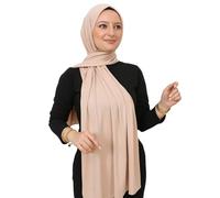 Prien Hijab for Women Viscose Scarf Lightweight Muslim Hijabs Long Shawl Islamic Scarves Turkey Silk Headscarf for Womens (Beige)