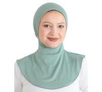 Prien Sport Hijab For Women, Muslim Head Scarf, Flexible Turban Girls, Chic Islamic Wear For Gym, Neck Collar Bonnet Viscose (Light Green)