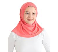 Prien Sport Instant Hijab For Women, Muslim Cotton Turban, Soft Head Scarf, Ready To Wear Hijabs Prayer Clothes, Islamic Wear (Brink Pink)