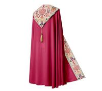 Priest Clergy Cape, Robe for Catholic Coronation Print Costume Robe Cape Renaissance Measuring Gown Gothic Gown Cosplay Medieval Outfit for Adults Halloween Party Carnival Fancy Dress S-5XL