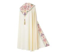 Priest Clergy Cape, Robe for Catholic, Coronation Print Costume Robe Cape Renaissance MessCapelet Gothic Capelet Cosplay Medieval Outfit for Adults Halloween Party Carnival Fancy Dress S-5XL