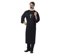 Smiffys Priest Costume,Black, XL - Size 46-48
