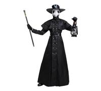 Priest Costume for Adults, Halloween Costume - Halloween Robe Doctor Costume Set for Adults, Medieval Punk Priest Robe for Theme Parties, Halloween Night