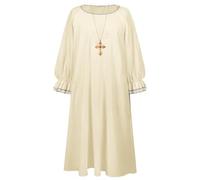 Priest Costume Men,Halloween Clergy Costume | Religious Outfit for Baptismal Clerical Ritual Medieval Times Wedding Adult Women Men Cosplay