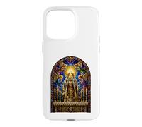 Priest Elevating Host Gothic Cathedral Mosaic Art Faith Case for iPhone 15 Pro Max