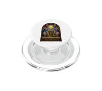 Priest Elevating Host Gothic Cathedral Mosaic Art Faith PopSockets PopGrip for MagSafe