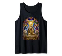 Priest Elevating Host Gothic Cathedral Mosaic Art Faith Tank Top