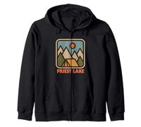 Priest Lake Idaho ID Vacation Souvenir Zip Hoodie