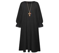 Priest Robe - Halloween Clergy Robe - Religious Outfit for Baptismal Clerical Ritual Medieval Times Wedding Adult Women Men Cosplay