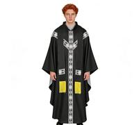 Priest Robe, Ribbon - stylish elegant Catholic Chasuble Father Mass, Cloak Cosplay Costume Prayer, Men Cosplayer Wedding Carnivals Stage | Multipurpose Outdoor Indoor Utility sturdy
