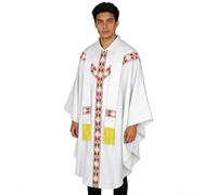 Priest Robe with Ribbon for Catholic Priest Measuring Robe - Religious Gown and Robe for Holy Mass - for Men Cosplay Player Masquerade Balls Carnival Stage Photo Wedding Holiday