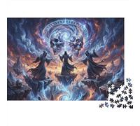Priests of The Void 1000 Piece Jigsaw Puzzle,Stress Relief,Great Gifts,Home Wall Decor Skull,Whimsical Challenge,Premium Cardboard,Adults & Kids 14+,Educational Toy 52x38cm