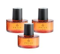 Prija Jus d'Ambre Eau de Toilette, Fresh Citrus Notes with Spicy Nutmeg, Unisex Luxurious Fragrance for Energy and Strength 3 x 50ml