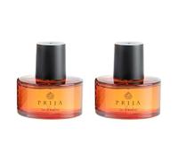 Prija Jus d'Ambre Eau de Toilette, Fresh Citrus Notes with Spicy Nutmeg, Unisex Luxurious Fragrance for Energy and Strength 2 x 50ml