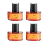 Prija Jus d'Ambre Eau de Toilette, Fresh Citrus Notes with Spicy Nutmeg, Unisex Luxurious Fragrance for Energy and Strength 4 x 50ml