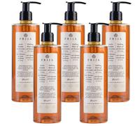Prija Vitalising 2 in 1 Shower Gel and Shampoo with Ginseng Extract, Hydrating and Energising Hair and Body Wash Gel with Pump Dispenser, Luxurious Shower Gel 5 x 380ml