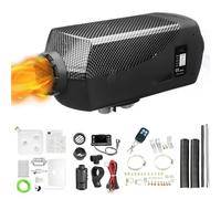 PRIJESSE 5-8KW 12V Diesel Air Heater, Quiet Space Parking Heater Kit with 10L Fuel Tank LCD Thermostat Monitor Muffler Remote Control for Passenger Van Camper Trailer RV (Black)