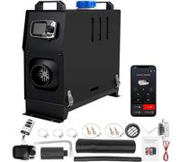 PRIJESSE 8KW Diesel Heater All-in-One, 12V Parking Air Heater with Bluetooth App, Ventilation Mode & 24H Timing, Full Accessories Set with Silencer for Campervan, RV, Workshop, Bus (Black)