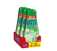 Pril All in One Gel Dissolve Grease Detergent Dishwasher Liquid Multi-Action Hard Dirt - 3 Packs of 38 Washes (114 Washes)