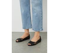 Prim Peep Toe Ballet Flats Dorothy Perkins Black 6