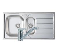 Prima 1.5 Bowl 965x500mm Stainless Steel Sink and Single Lever Tap Pack