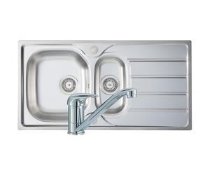 Prima 1.5 Bowl 965x500mm Stainless Steel Sink and Single Lever Tap Pack