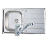 Prima 1 Bowl 800x500mm Stainless Steel Sink and Single Lever Tap Pack