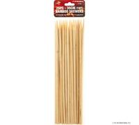 PRIMA 14136C 25pc-35cm 14" Bamboo BBQ Skewer Thick, Wood