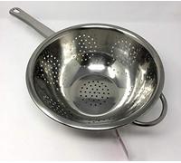 Prima 17035C 28cm Deep Colander with Long Handle, Stainless Steel, Silver