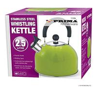 Prima 2.5L Stainless Steel Whistling Kettle in Green 11123C
