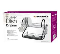 PRIMA 2-Tier Dish Drainer, Black by Prima