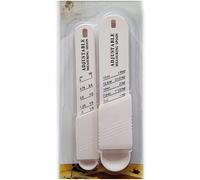 Prima 2pc Adjustable Measuring Spoon, White, One Size