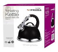 PRIMA 3.5Ltr S/S Whistling Kettle Metalic Black, Stainless Steel