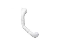 Prima Angled White Grab Rail with Soft Grip 40cm 16 inches (White, One Size - with VAT Relief)