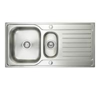 Prima Deep 1.5 Bowl Inset Sink & Drainer - Polished Steel (CPR032)