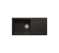 Prima Granite 1 Bowl and Drainer Inset Sink Finish: Black