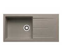 Prima Granite 1 Bowl and Drainer Inset Sink Finish: Light Grey