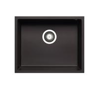 Prima Granite 1 Bowl Undermount Sink Finish: Black