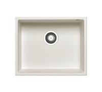 Prima Granite 1 Bowl Undermount Sink Finish: White