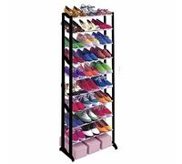 PRIMA HOUSEWARES 10 Tier Shoe Boot Trainer Rack Storage Shelf Organiser Stand Freestanding Unit